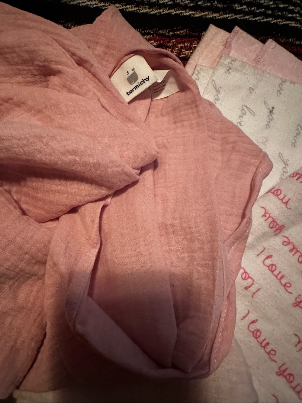 2 Termichy  Muslim cotton covers and 3 small receiving blankets